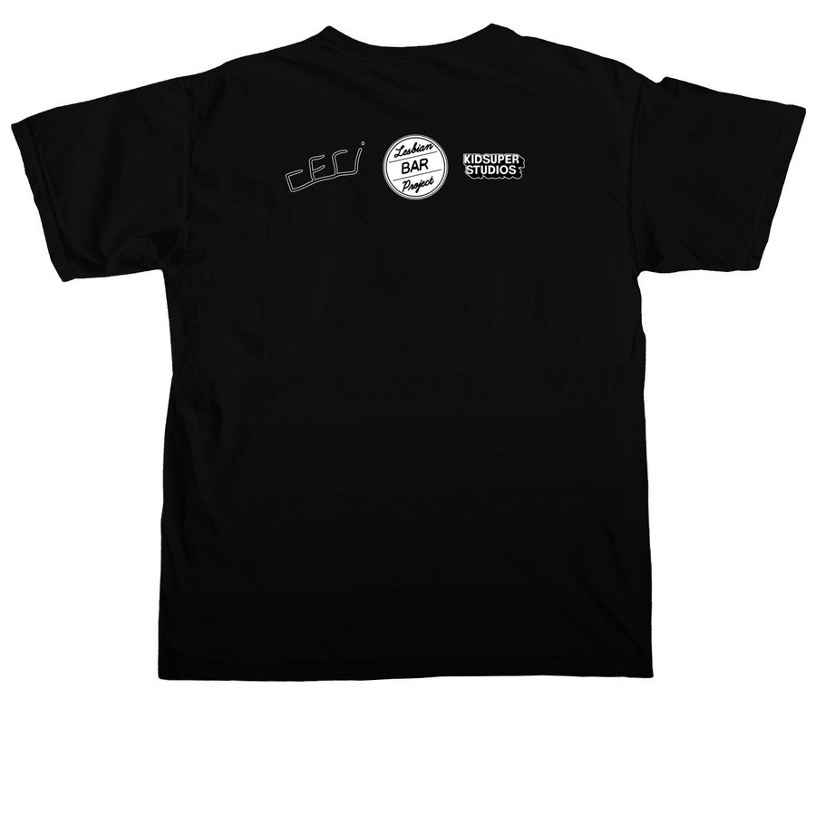 Kidsuper and Ceci Bogardus Save Our Spaces, a Black Comfort Colors Unisex Tee (back-view)