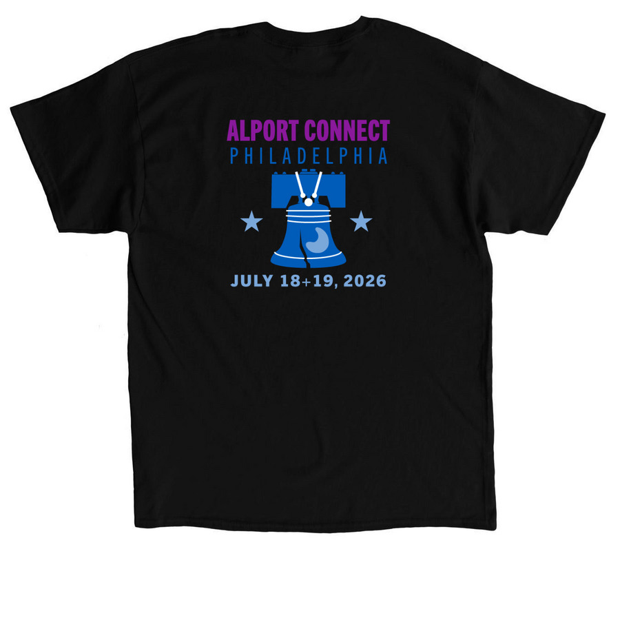 Alport Connect 2026 Sm Front & Lg Back Logos, a Black Classic Unisex Tee (back-view)