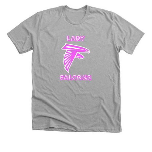 Pink Lady Falcons, a Athletic Heather Premium Unisex Tee