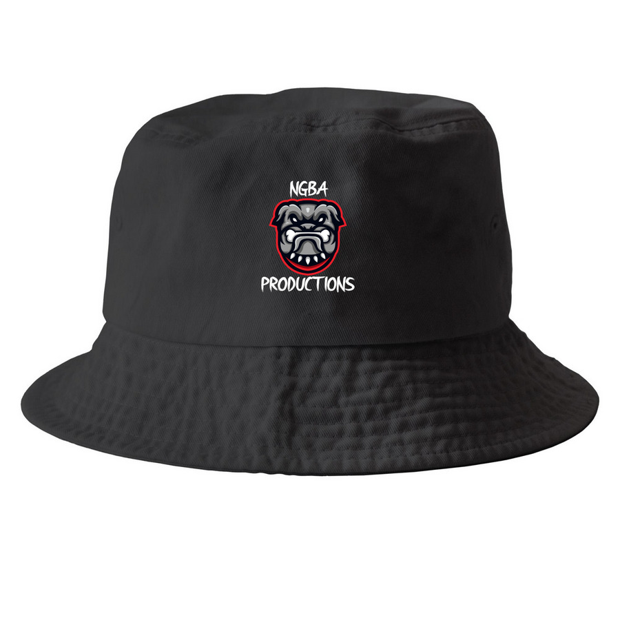 NGBA Productions, a Black Printed Bucket Hat
