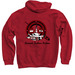 Adult Hoodies & Crews - Large Logo Back, a Cardinal Red Pullover Hoodie (back-view)