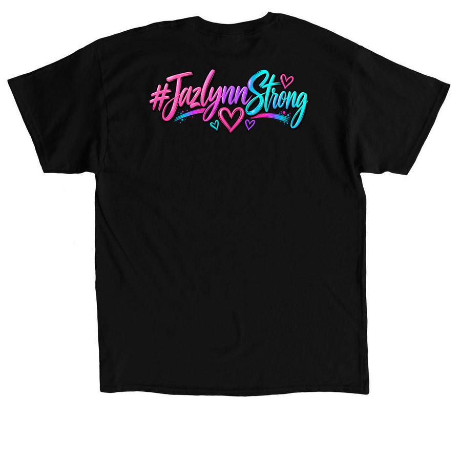 JazlynnStrong, a Black Classic Unisex Tee (back-view)