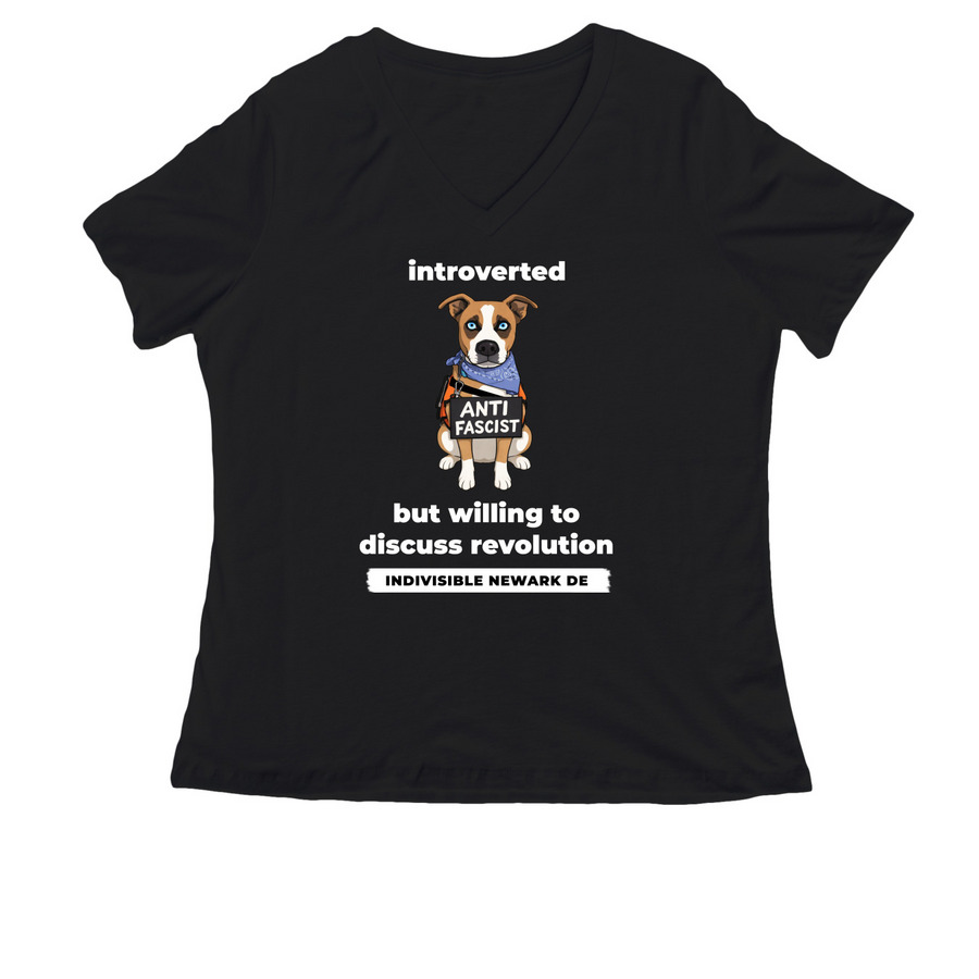 Meet Clifford! (dark tees), a Black Women's Relaxed V-Neck Tee
