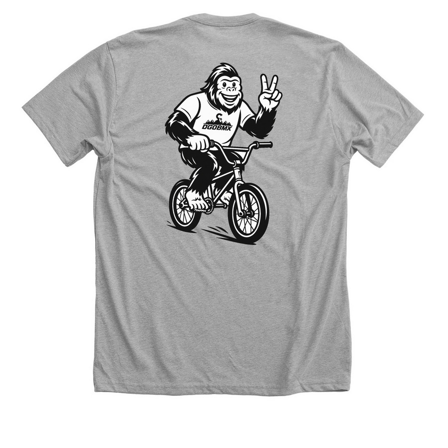 Bigfoot DGO BMX, a Athletic Heather Premium Unisex Tee (back-view)