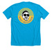 Front to Back, a Neon Blue Premium Unisex Tee (back-view)