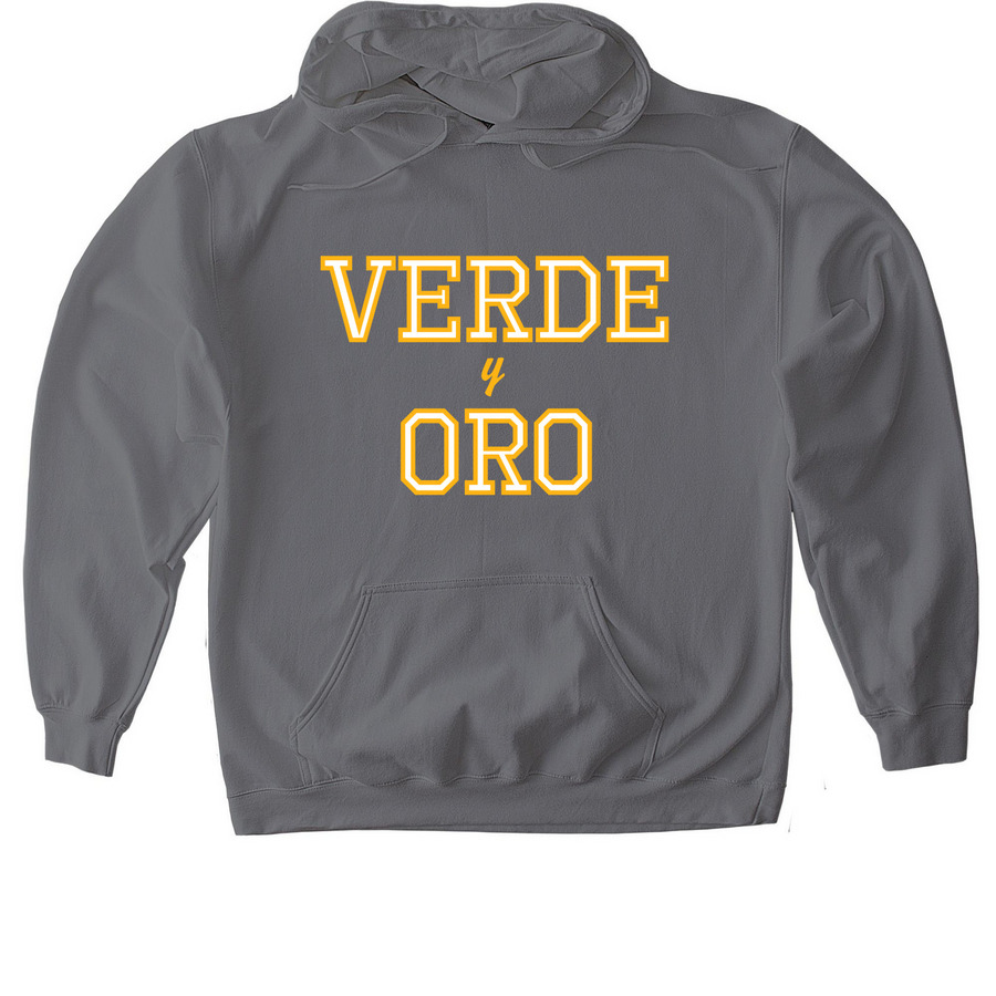 Bah?a Verde Verde y Oro Sports Gold, a Charcoal Gildan Softstyle Pullover Hoodie