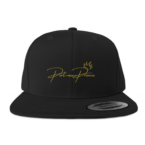 Port-au-Prince Hat, a Black Snapback Hat