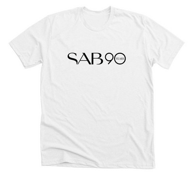 SAB 90th Anniversary Tee, a Solid White Blend Premium Unisex Tee
