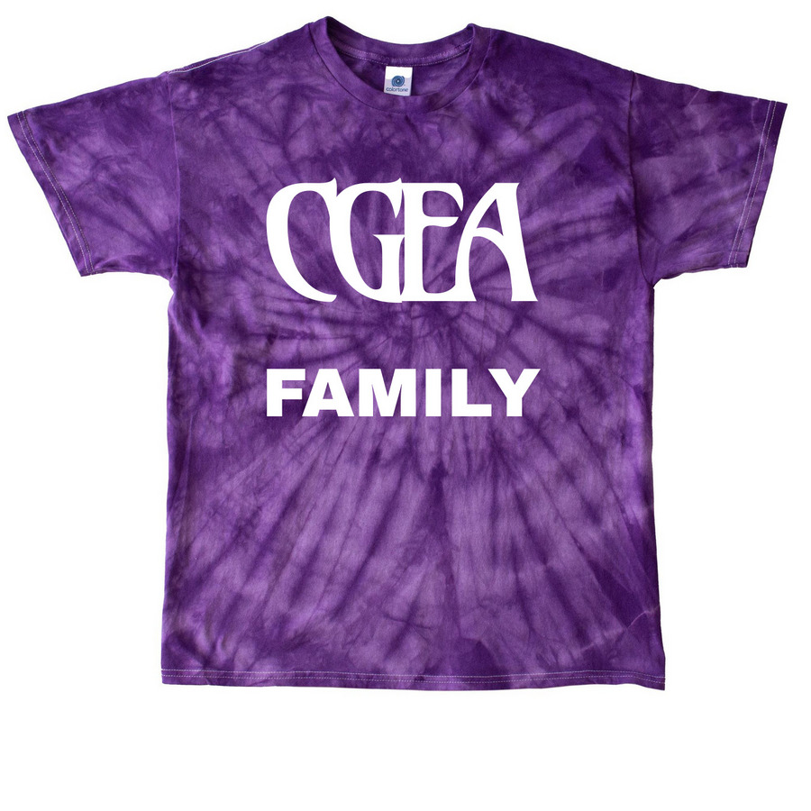 CGEA Family, a Purple Classic Tie Dye Tee