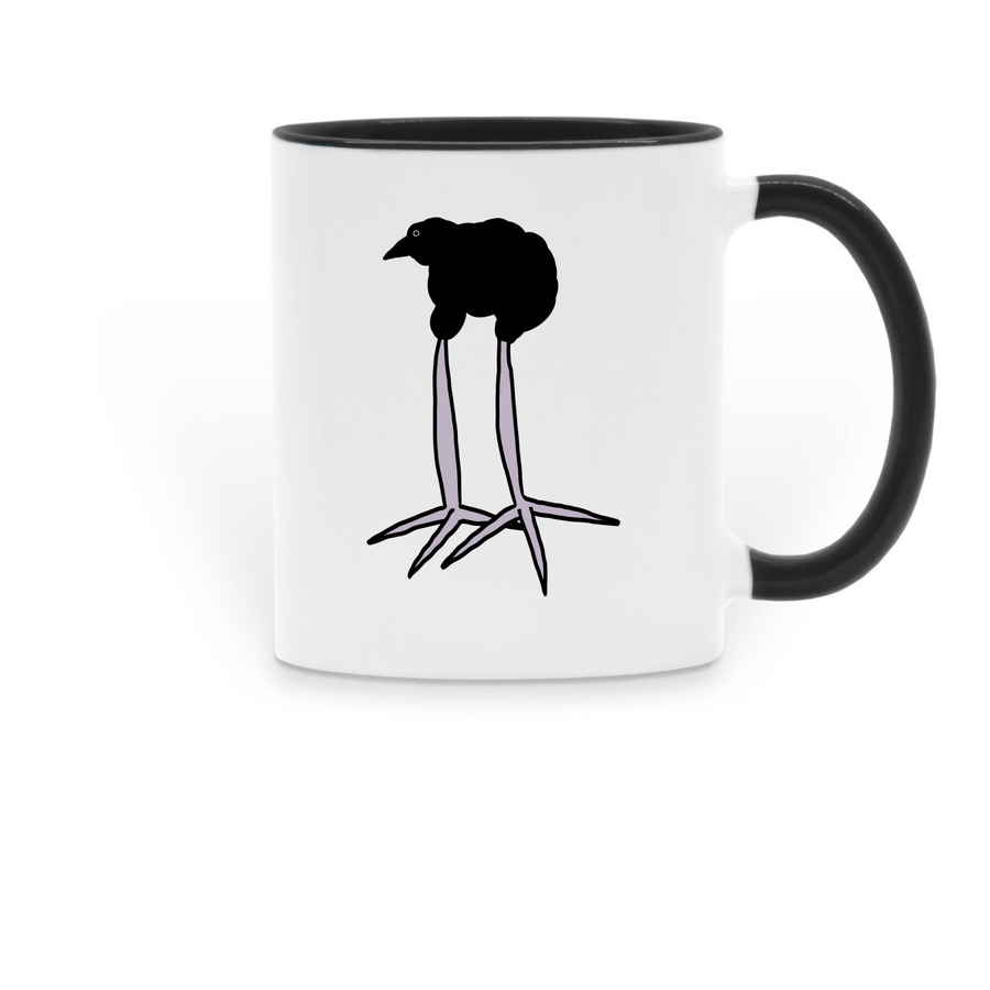 CHARCOAL MUG, a Black Two-Tone Ceramic Mug