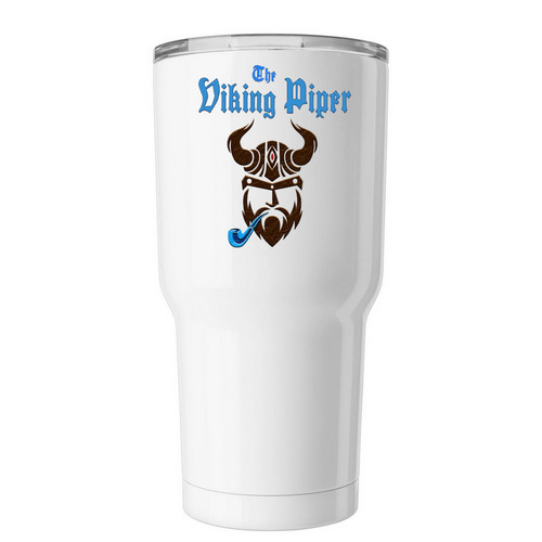 The Viking Piper's Tumbler&nbsp;, a White Insulated Tumbler