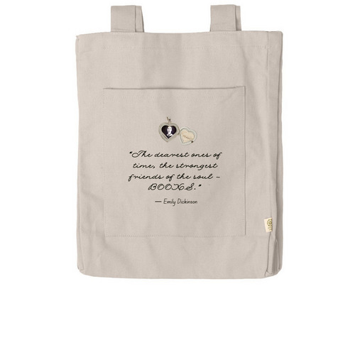 Emily Dickinson NEA Big Read Book Tote, a Pumice Reclaimist Everywhere Tote Bag