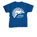 Classic Logo In White, a Royal Blue Youth Unisex Tee