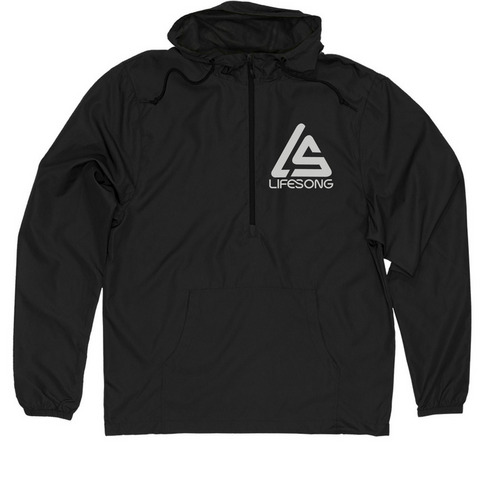 Forever Windbreaker, a Black Quarter-Zip Windbreaker