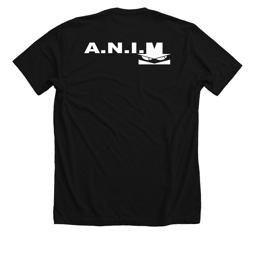 Snoops Shirt - Black, a Solid Black Blend Premium Unisex Tee (back-view)