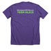 Alice Against All Odds, a Heather Team Purple Premium Unisex Tee (back-view)