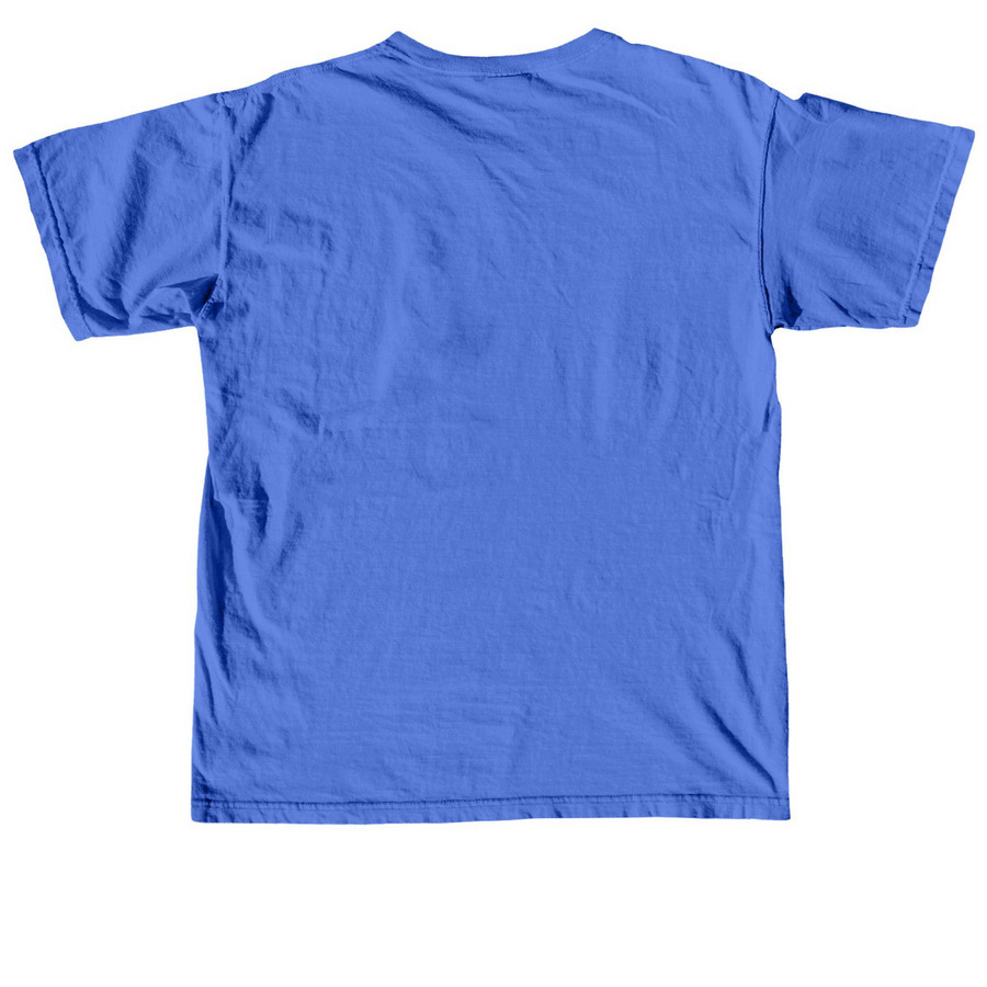 Superman in Cleveland, a Flo Blue Comfort Colors Unisex Tee (back-view)