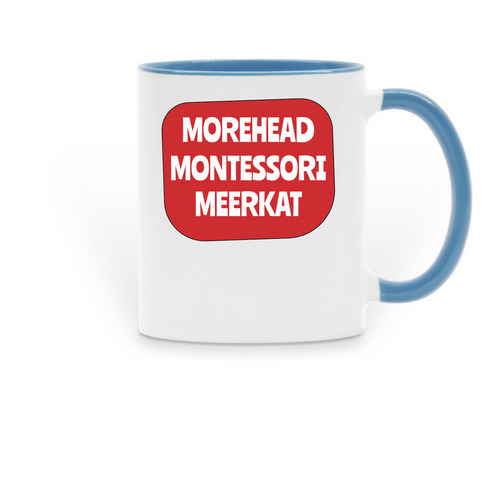 Meerkat Mug, a Light Blue Two-Tone Ceramic Mug
