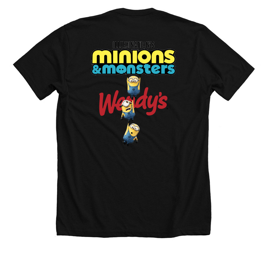 Wendys x monster, a Solid Black Blend Premium Unisex Tee (back-view)