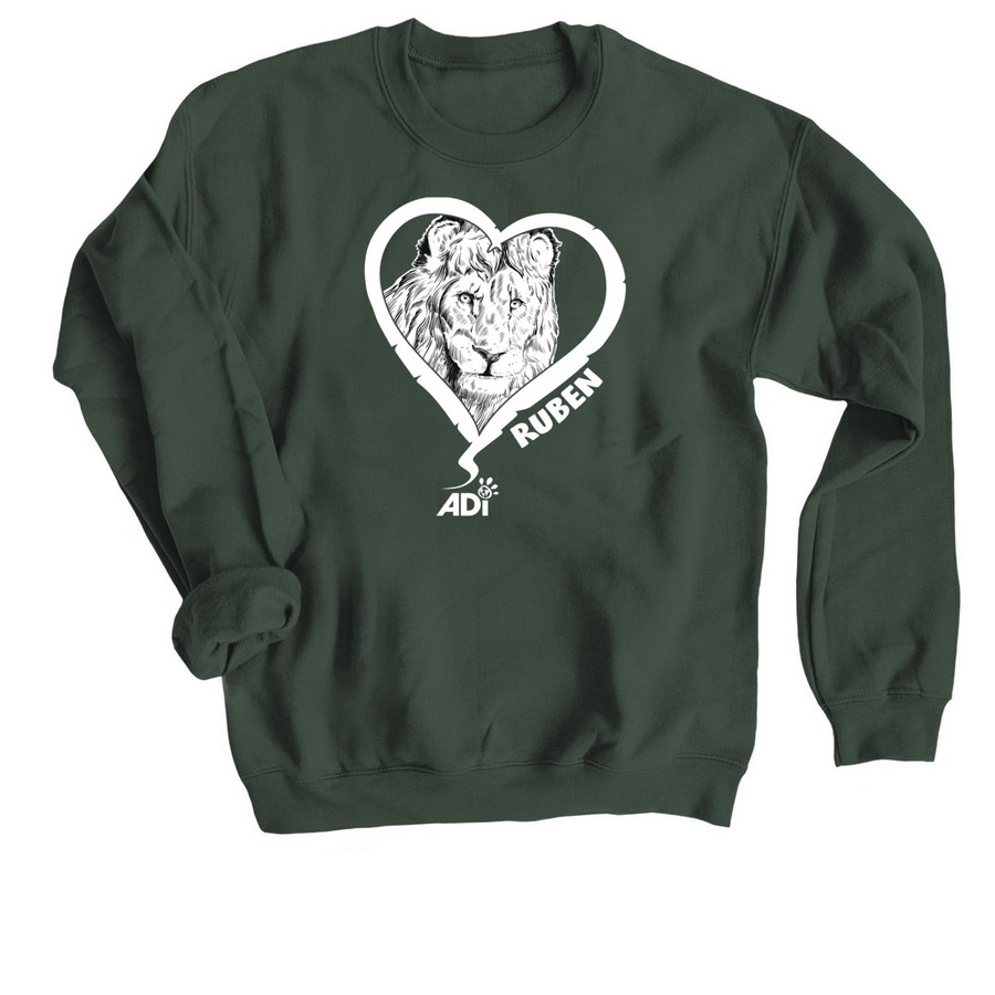 Ruben, a Forest Crewneck Sweatshirt