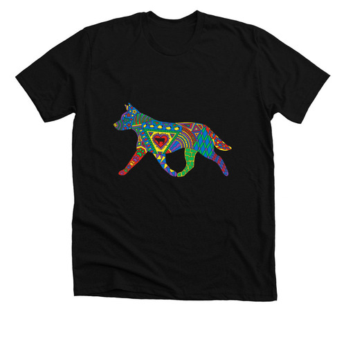 Pacific NW Herding Club: &nbsp;Colorful ACD, a Solid Black Blend Premium Unisex Tee