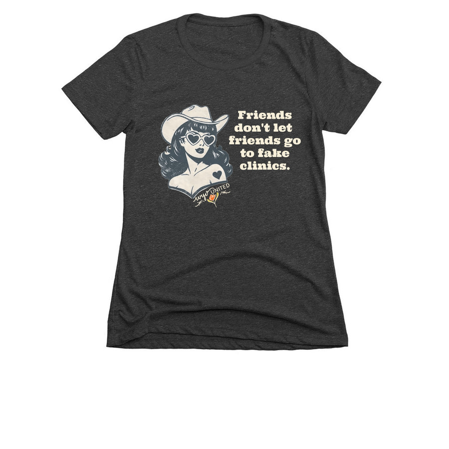 Friends Don't Let Friends, a Charcoal Women's Slim Fit Tee