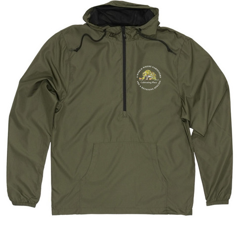 Cultivating Place Outerwear, a Army Quarter-Zip Windbreaker