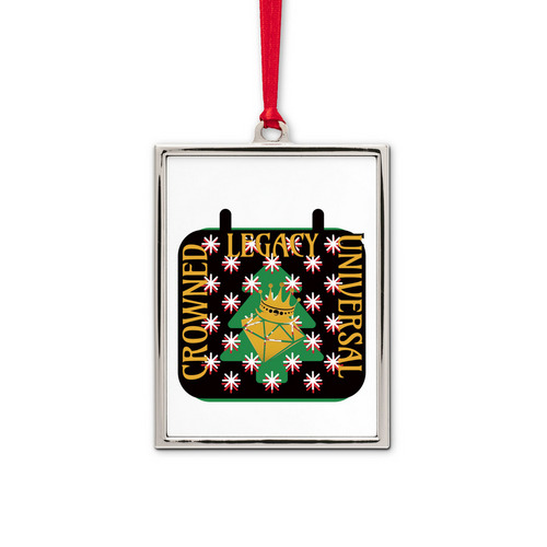 CLU Frame Ornament, a White Silver Portrait Frame Ornament