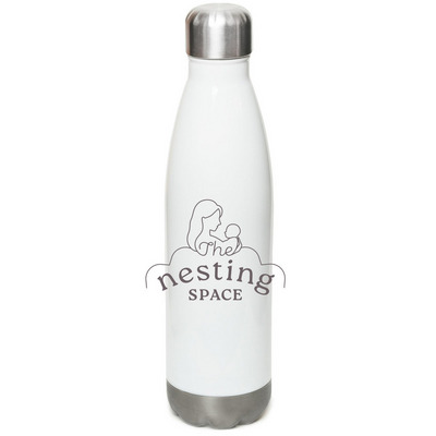 TNS Water Bottle, a White Stainless Steel Water Bottle