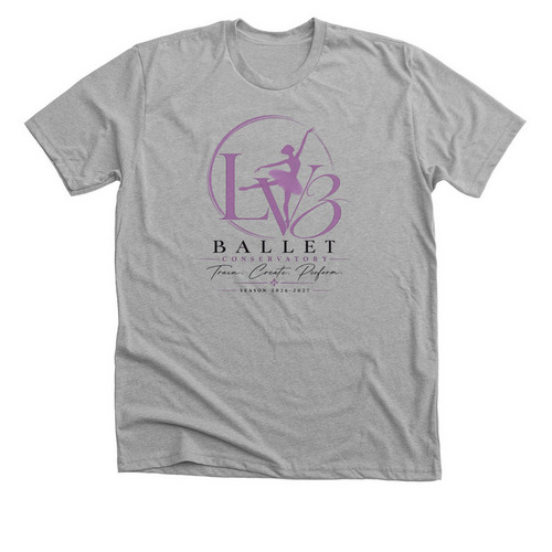 LV3 Ballet Conservatory, a Athletic Heather Premium Unisex Tee
