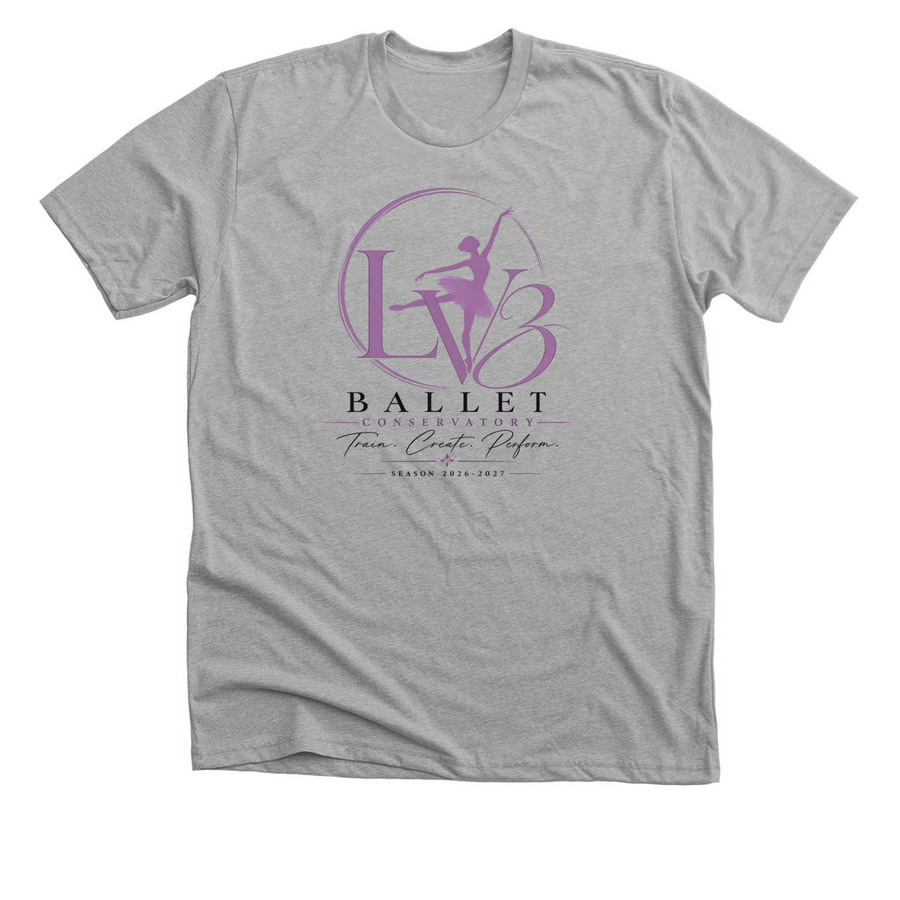 LV3 Ballet Conservatory, a Athletic Heather Premium Unisex Tee