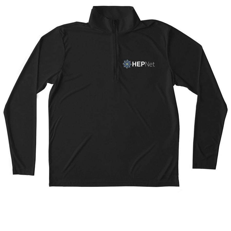 HEPNet Unisex Quarter Zip Pullover, a Black Unisex Performance Quarter Zip Pullover