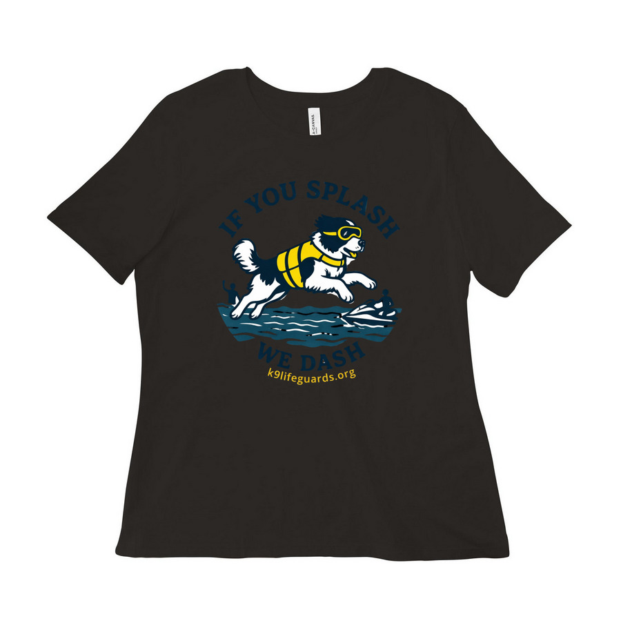 K9 Lifeguards, a Black Women?s Relaxed Cotton Tee