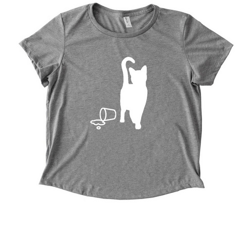 Innocent Cat, a Aluminum Grey Allmade Eco Triblend Women?s Scoop Neck Tee
