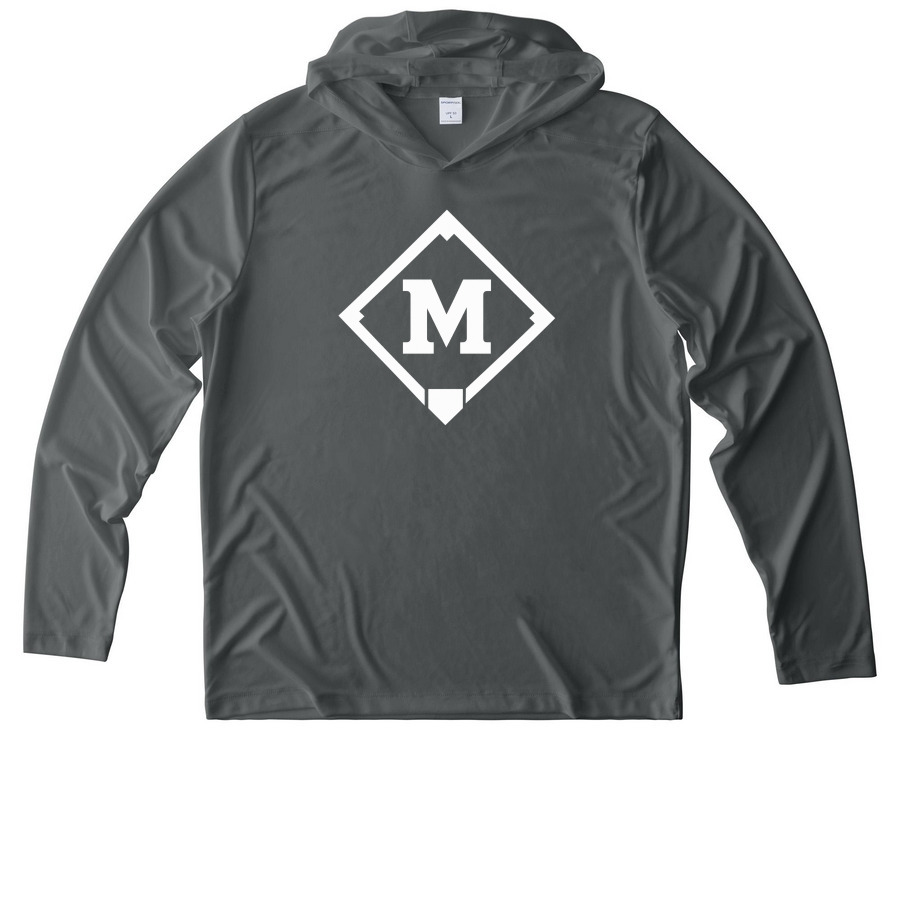 phil413, a Dark Smoke Grey UV Performance Long Sleeve Hoodie