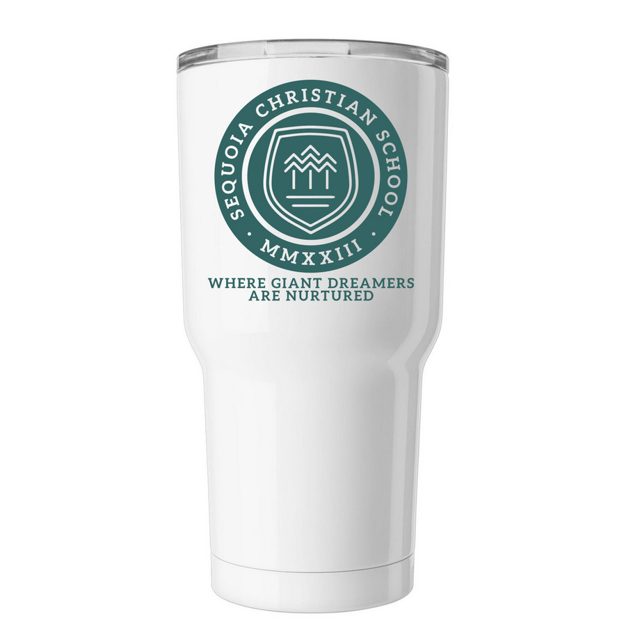 SCS Travel Tumbler, a White Insulated Tumbler