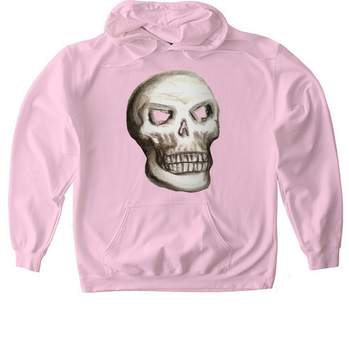 Skullover, a Light Pink Gildan Softstyle Pullover Hoodie