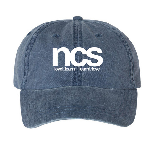 &nbsp;NCS Love to Learn Hats, a Navy Printed Pigment Dye Baseball Cap