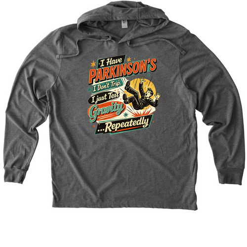 I don't Trip.&nbsp; I just Test Gravity, a Aluminum Grey Allmade Eco Triblend Hoodie Tee