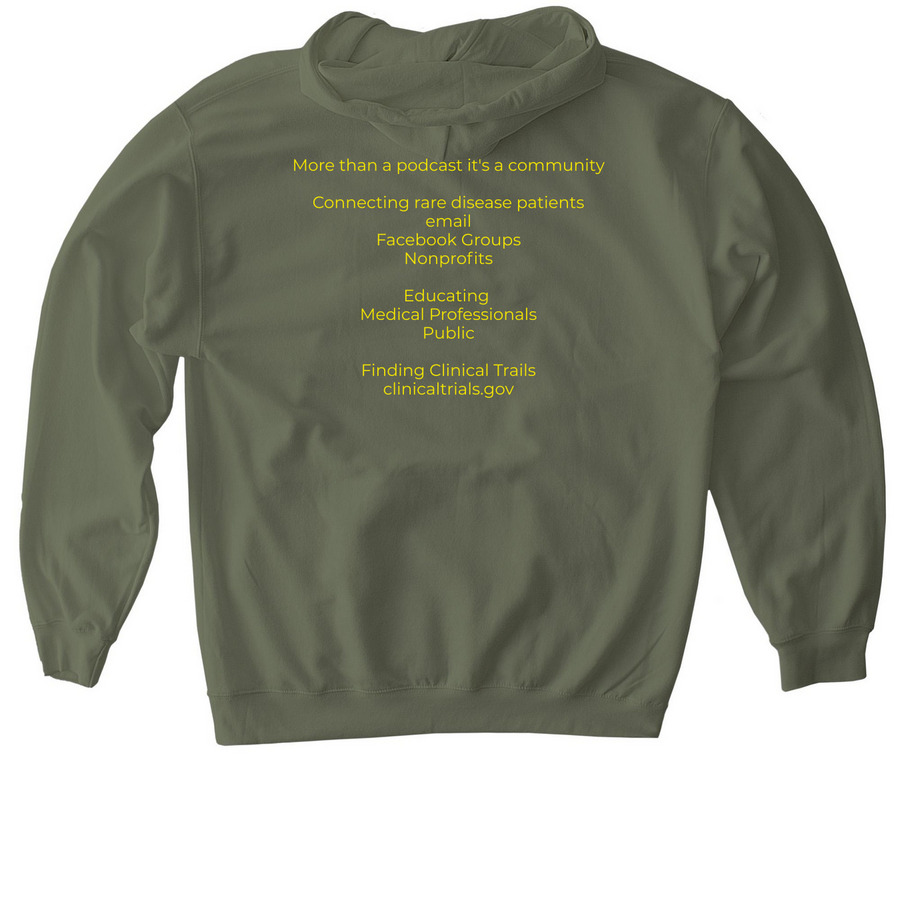 Rare Connection 3rd Anniversary&nbsp;, a Military Green Gildan Softstyle Pullover Hoodie (back-view)