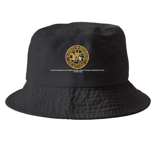 Grand Encampment of Knights Templar, USA, PHA, a Black Printed Bucket Hat