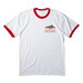 Prescott Public Library Shirts, a White/ Red Cotton Ringer Tee