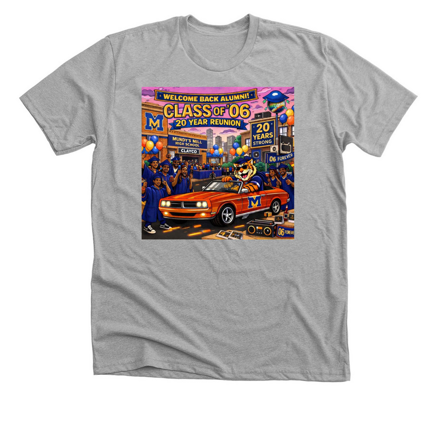 ? MMHS Class of 2006, a Athletic Heather Premium Unisex Tee