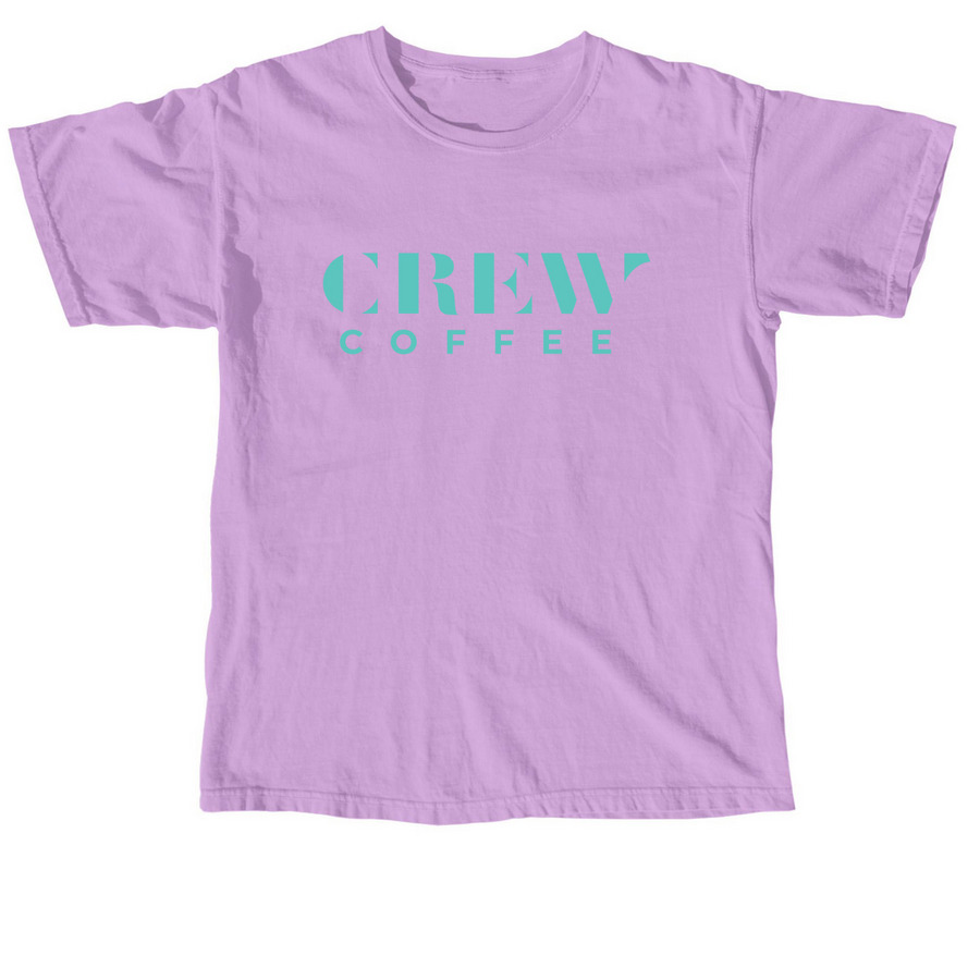 TEAL Crew LOGO & Trolley, a Neon Violet Comfort Colors Unisex Tee