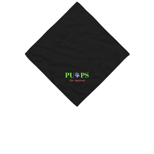 Dog Bandana, a Black Cotton Bandana