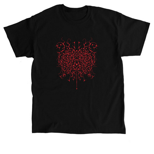 Metal Y2K Hearts - Red, a Black Classic Unisex Tee