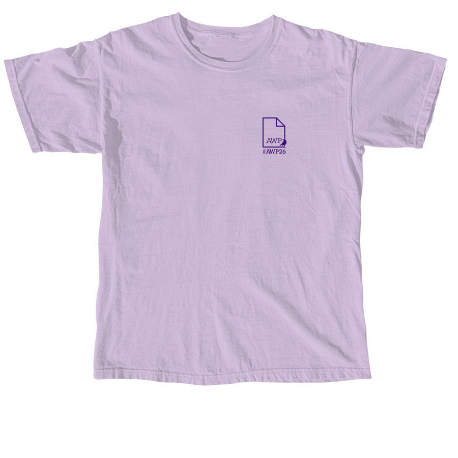 #AWP26 Baltimore books T-shirt, a Orchid Comfort Colors Unisex Tee