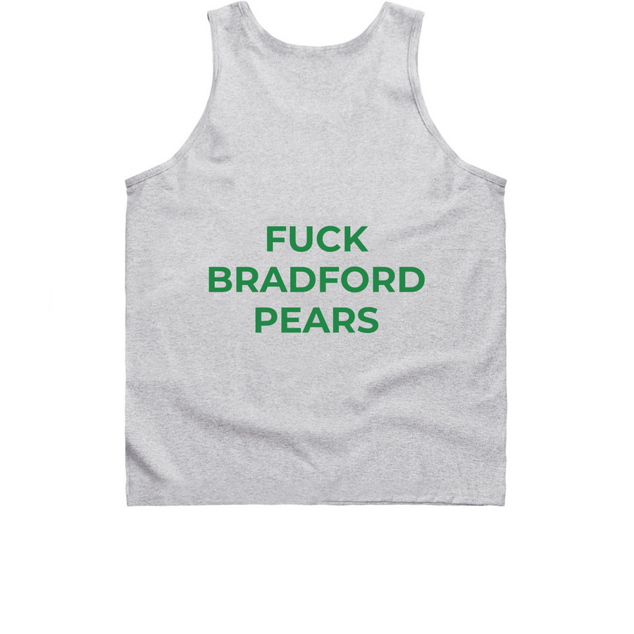 F*CK BRADFORD PEARS, a Sport Grey Classic Unisex Tank Top (back-view)