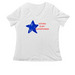 Voting is My Superpower Tshirt - White, a White Women's Relaxed V-Neck Tee
