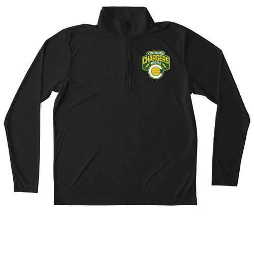 KR Waterpolo Athletic Merch, a Black Unisex Performance Quarter Zip Pullover